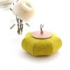 Yellow felt jar