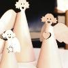 Christmas decor -  Folding leather angels
